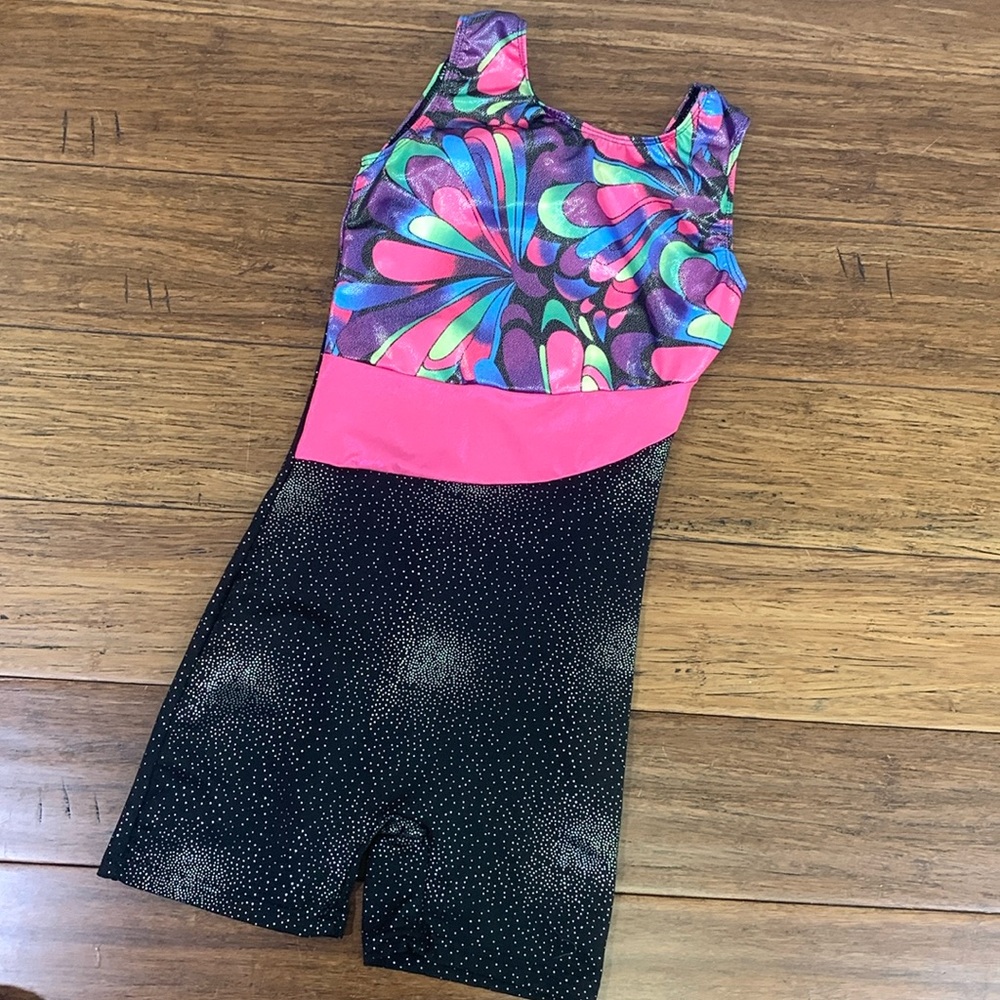 Colorful Swirl Kids Dance Costume